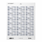 Étiquette Classic Font Script Argent Modèle Top Address (Feuille entière)