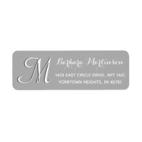 Classic Gray Blanc Blanc Personnalisé Adresse Mono