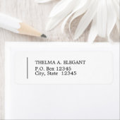 Étiquette Classic Left Aligned Return Address Label (En situation)