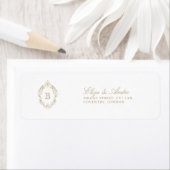 Étiquette Classic Luxe Gold Monogramme Retourner les étiquet (En situation)