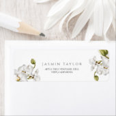 Étiquette Classic Orchids Frame Elegant Wedding  (En situation)