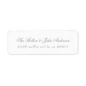 Étiquette Classic Sage Green White Adresse de retour (Devant)