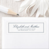 Étiquette Classic Simple Elegant Chic Mariage Adresse de ret (En situation)