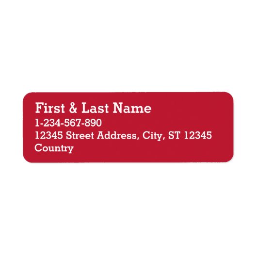 Étiquette Classic solide Vrai rouge (Devant)