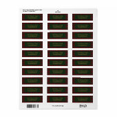 Étiquette Classic Tartan Plaid Christmas Address Label (Feuille entière)