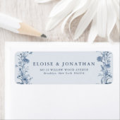 Étiquette Classic Victorian Blue French Garden Chic Wedding (En situation)