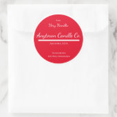 Étiquette classique à bougie rouge et blanche (Sac)