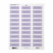 Étiquette Classique Créatif Tendance Couleur Pastel Minimali (Feuille entière)