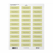 Étiquette Classique Créatif Tendance Couleur Pastel Minimali (Feuille entière)