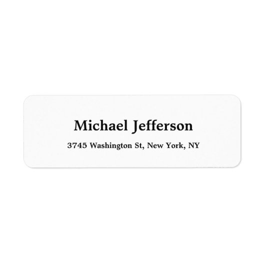 Étiquette Classique Créatif tendance Noir & Blanc (Devant)