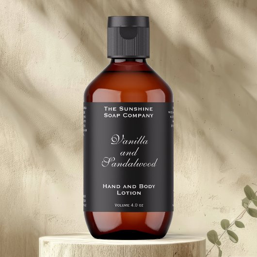 Étiquette classique de bouteille de cosmétique noi