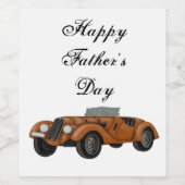 Étiquette classique de bouteille de vin de voiture (Étiquettes simples)