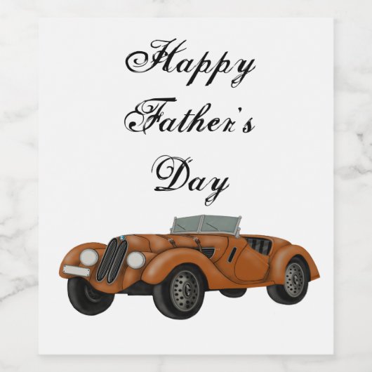 Étiquette classique de bouteille de vin de voiture (Étiquettes simples)