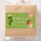 Étiquette classique de bouteille d'eau de Noël (En situation)