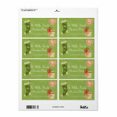 Étiquette classique de bouteille d'eau de Noël (Feuille entière)