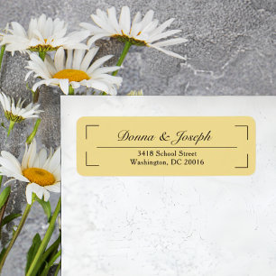 Étiquette Classique Faux Simple Adresse de Retour de Mariage