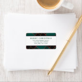 Étiquette Classique minimal Buffle vert Plaid Noël (En situation)