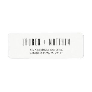 Étiquette Classique moderne   Mariage noir et blanc