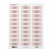 Étiquette Classique Noël Vert Rouge Rayures Blanches (Feuille entière)