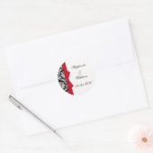 Étiquette classique Red Mariage damassé (Enveloppe)