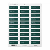 Étiquette Classique Simple et Éternel Adresse de Retour Basé (Feuille entière)