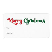 Étiquette Classique simple joyeux cadeau de Noël rectangulai (Devant)