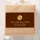 Étiquette Classy Chic Brown Texture & Or Livraison initiale (En situation)