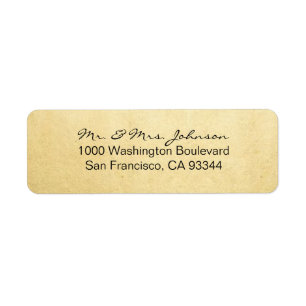 Étiquette Classy Elegant Gold Foil Mariage Adresse de retour