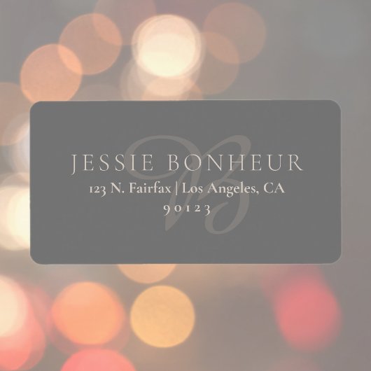 Étiquette Classy Elegant Neutrals & Grey Adresse de retour