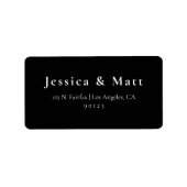 Étiquette Classy Modern Mariage Adresse de retour (Devant)