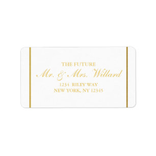Étiquette Classy Wedding Gold Foil - Address Label