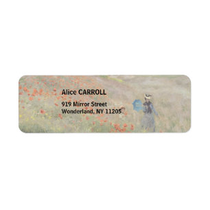 Étiquette Claude Monet - Champ de coquelicots