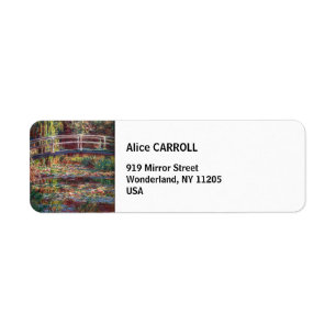 Étiquette Claude Monet - Eau Lily étang, Harmonie rose