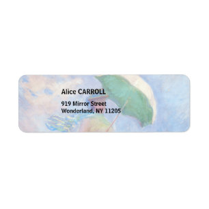 Étiquette Claude Monet - Femme avec un parasol face à droite