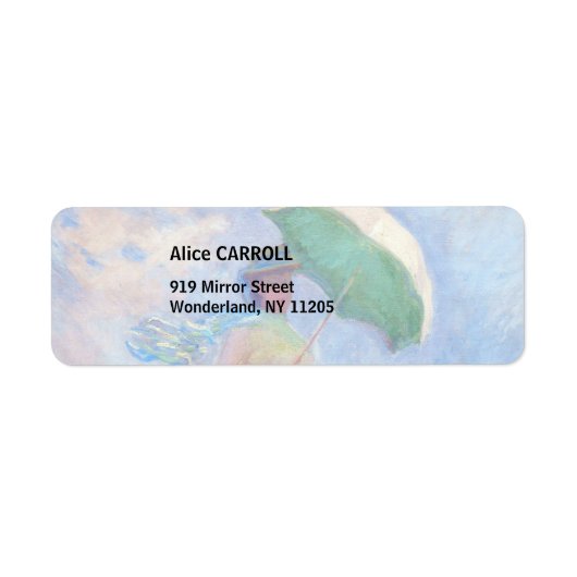 Étiquette Claude Monet - Femme avec un parasol face à droite (Devant)