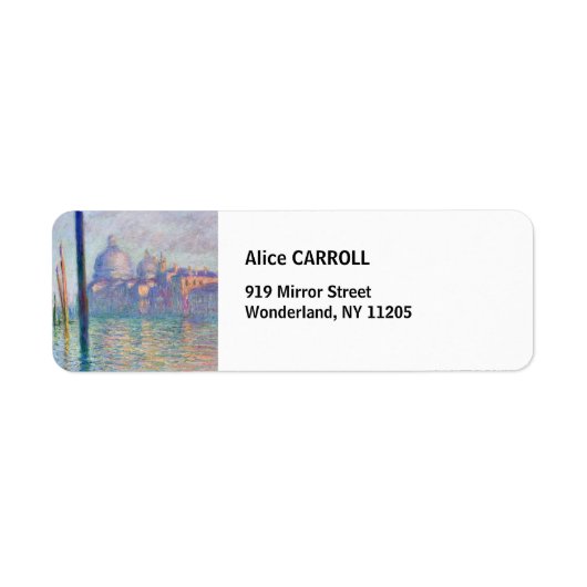 Étiquette Claude Monet - Grand Canal, Venise (Devant)