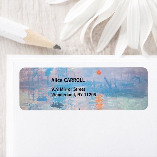 Étiquette Claude Monet - Impression, lever de soleil (En situation)