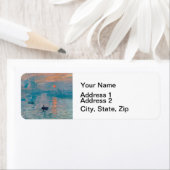 Étiquette Claude Monet Impression Sunrise Français (En situation)