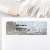 Étiquette Claude Monet - Le Bassin d'Argenteuil (En situation)