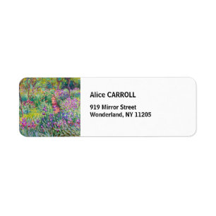 Étiquette Claude Monet - Le jardin d'Iris à Giverny