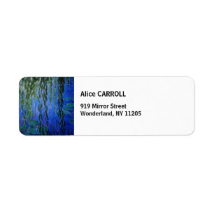Étiquette Claude Monet - Nymphéas avec saule pleureur