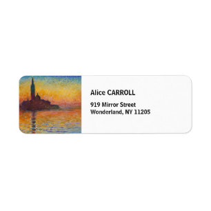 Étiquette Claude Monet - San Giorgio Maggiore à Dusk