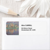 Étiquette Claude Monet - Vetheuil, coucher de soleil (En situation)