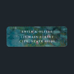 Étiquette Claude Monet Water Lilies Mariage Adresse de retou<br><div class="desc">Étiquette d'adresse de retour mariage moderne avec peinture Claude Monet Water Lilies.</div>