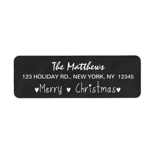 ÉTIQUETTE CLAVIER MERRY HOLIDAY GREETING (Devant)