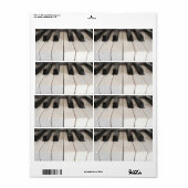 Étiquette Clavier numérique pour piano (Feuille entière)