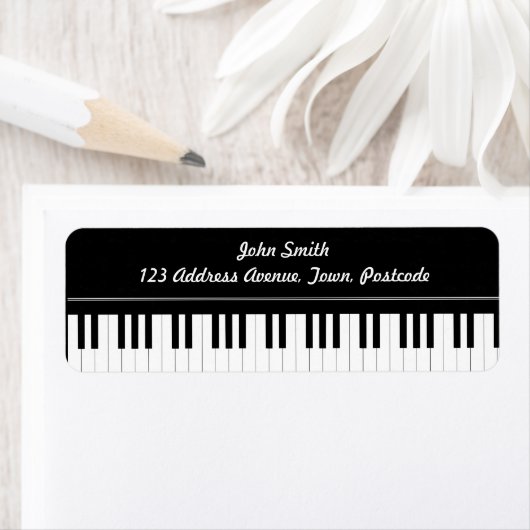 Étiquette Clavier pour piano (En situation)