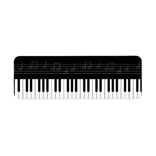 Étiquette Clavier pour piano (Devant)