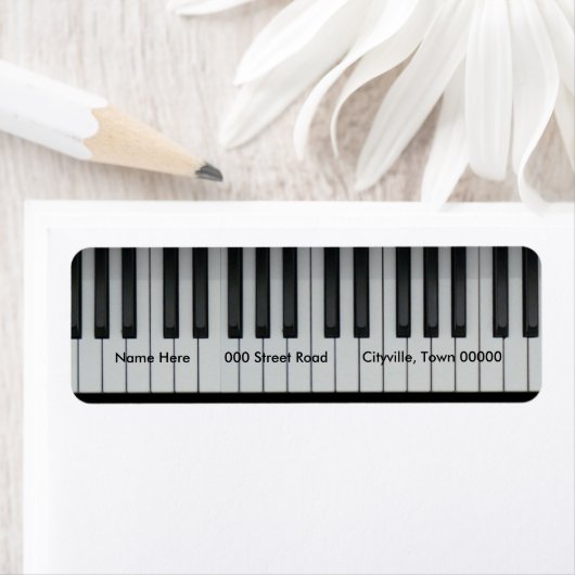 Étiquette Clavier pour piano (En situation)