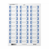 Étiquette Clé et colonne grecque bleu mariage grec (Feuille entière)